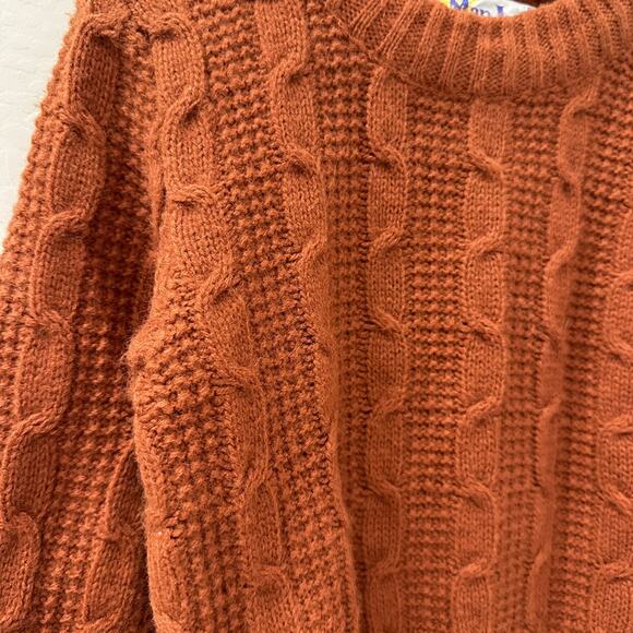 Man-Lee Sportswear Burnt Orange Knit Sweater - Picture 3 of 6